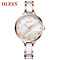 Femmes Montre À Main De Mode De Luxe OLEVS Marque 5872 Quartz Montre-Bracelet Résistant À L&#39;eau Fonction Montre Horloge Femmes